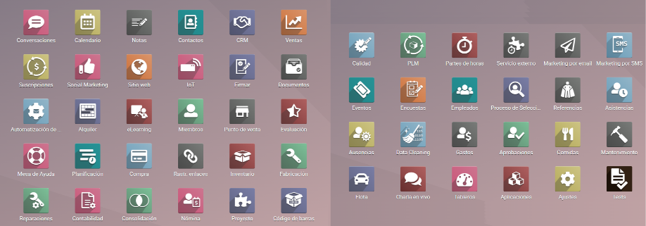 Odoo suite de aplicaciones